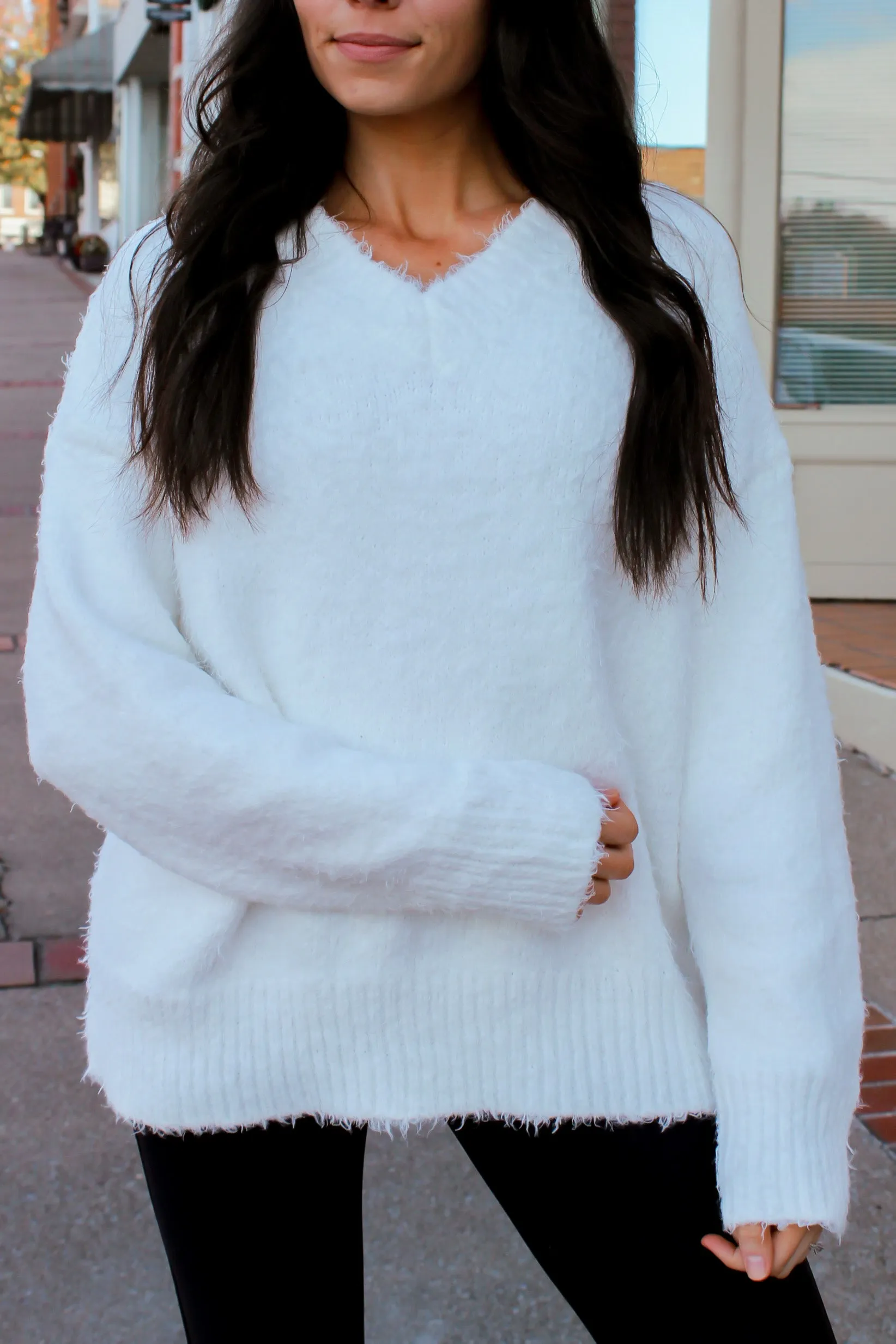 Polar Breeze Fuzzy Sweater