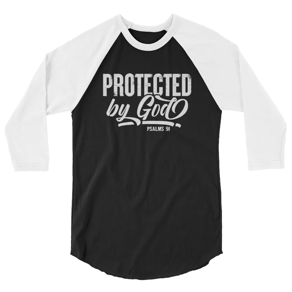 Protected by God, Psalms 91, 3/4 sleeve Raglan Shirt