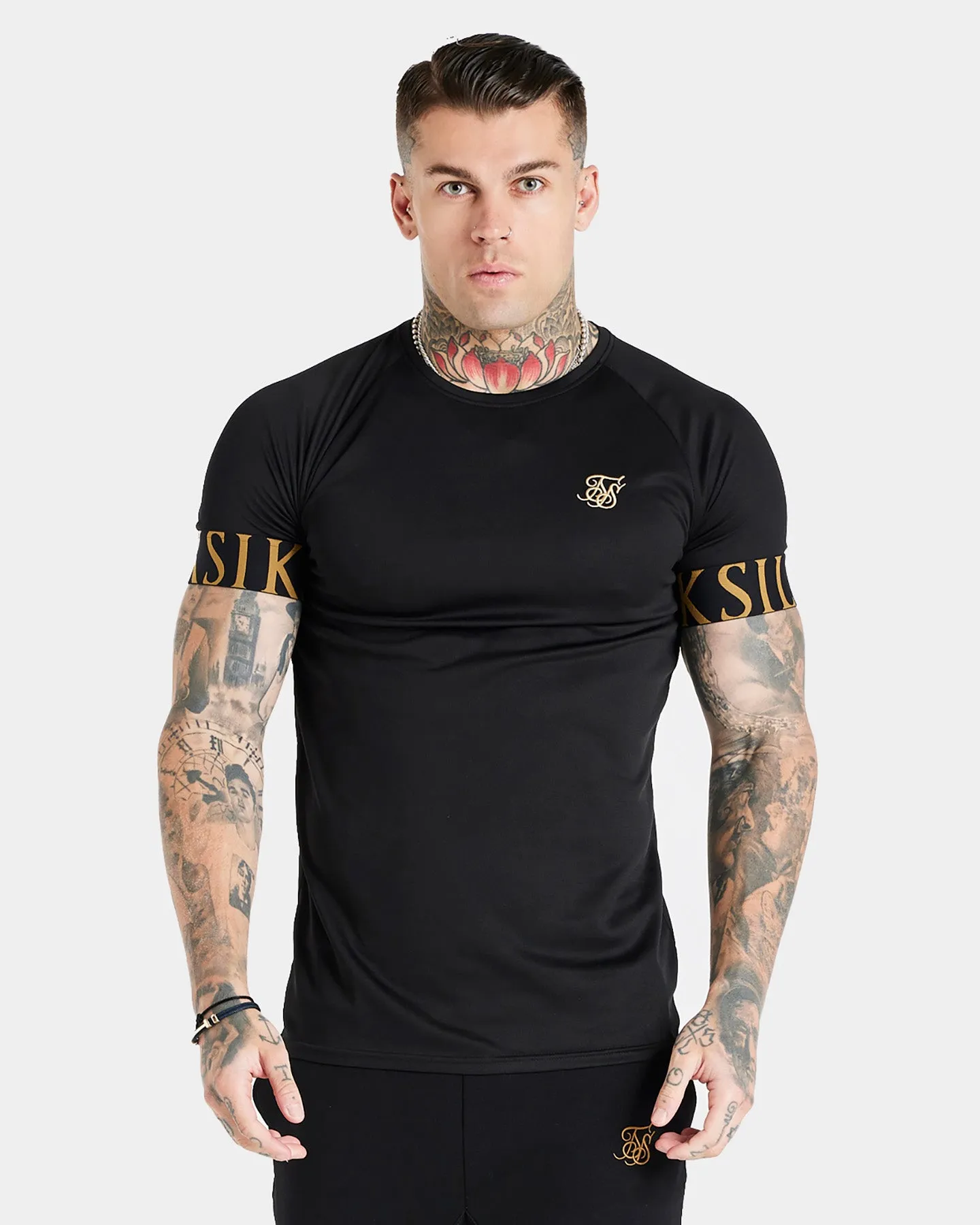 Sik Silk Dynamic Tech T-Shirt Black/Gold