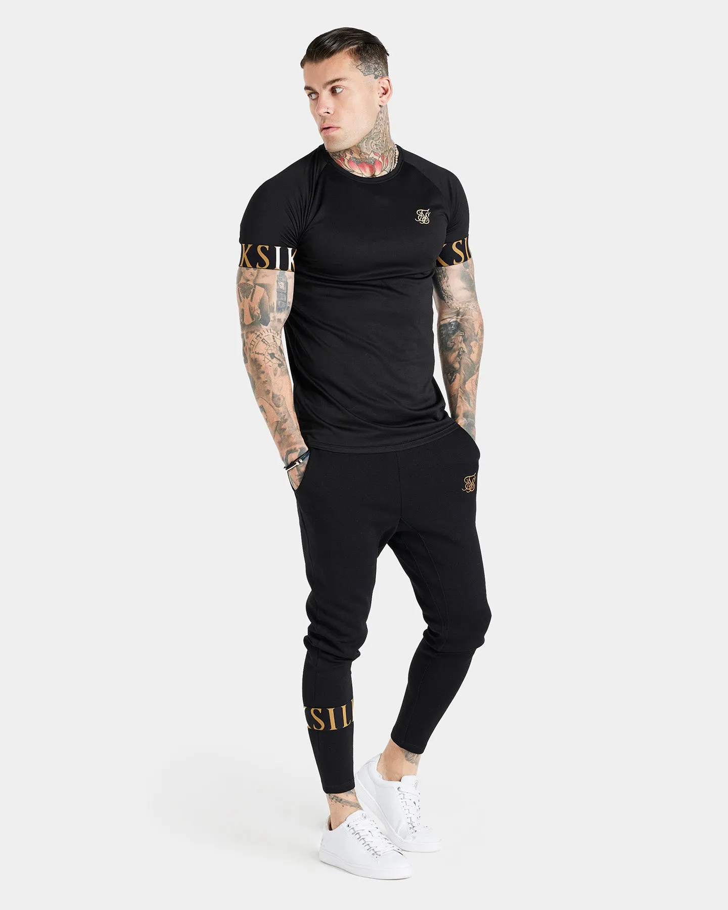 Sik Silk Dynamic Tech T-Shirt Black/Gold