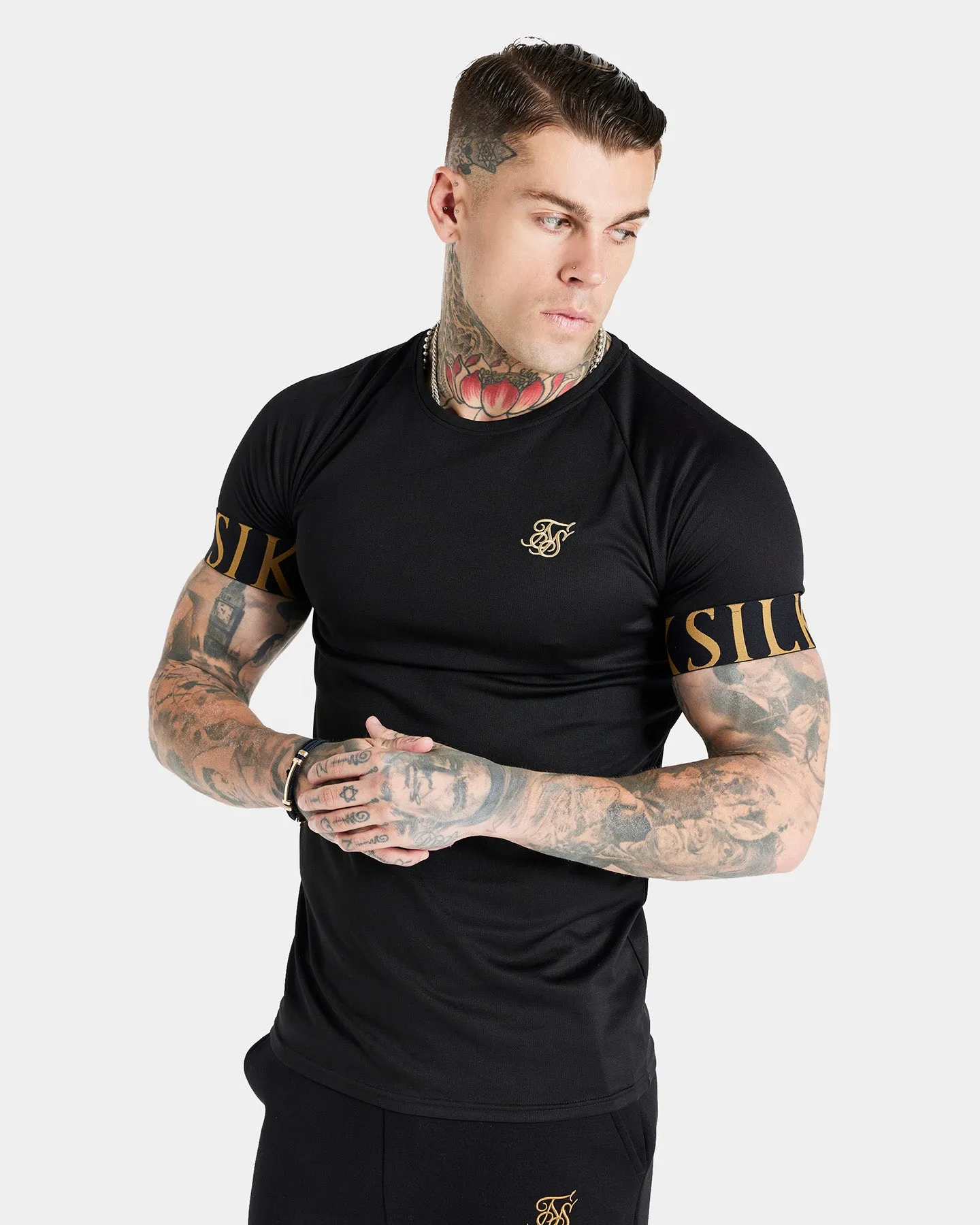 Sik Silk Dynamic Tech T-Shirt Black/Gold