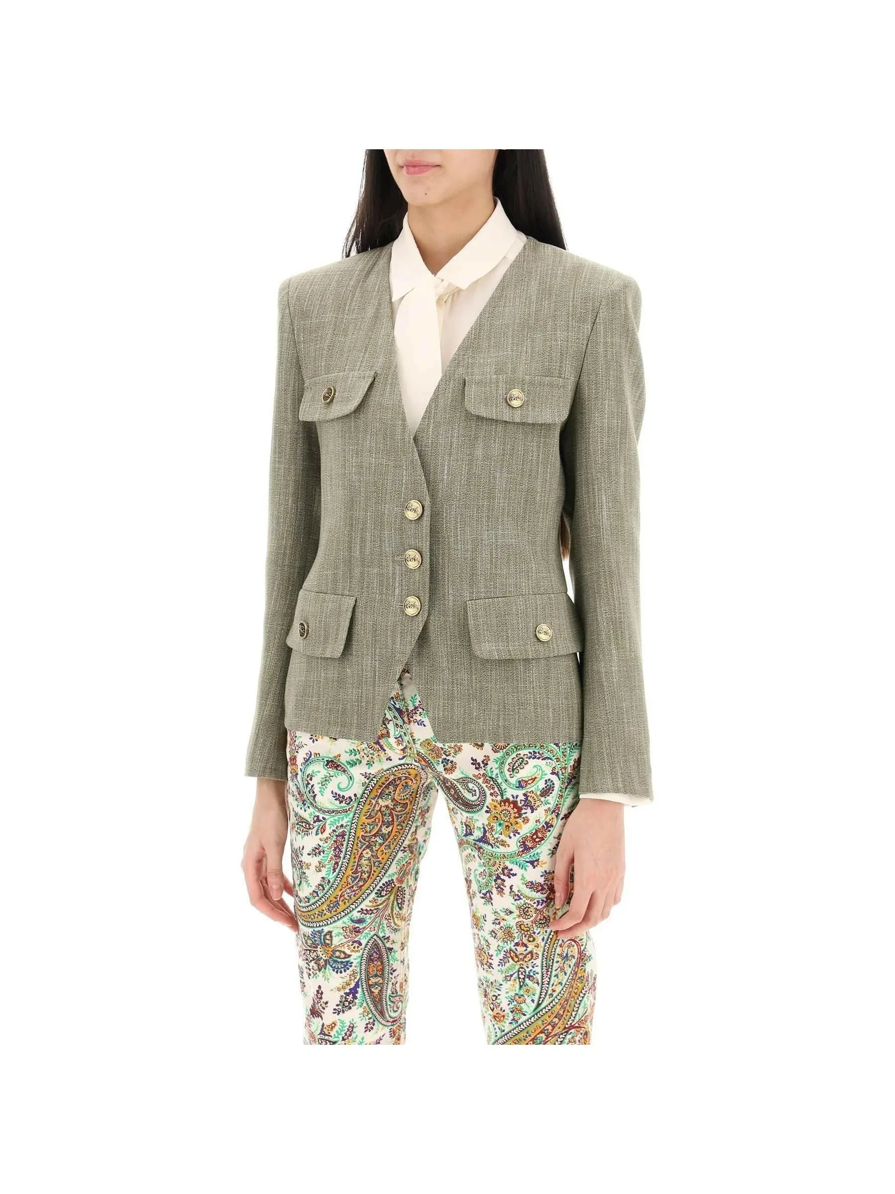 Tailored Four-Pocket Blazer