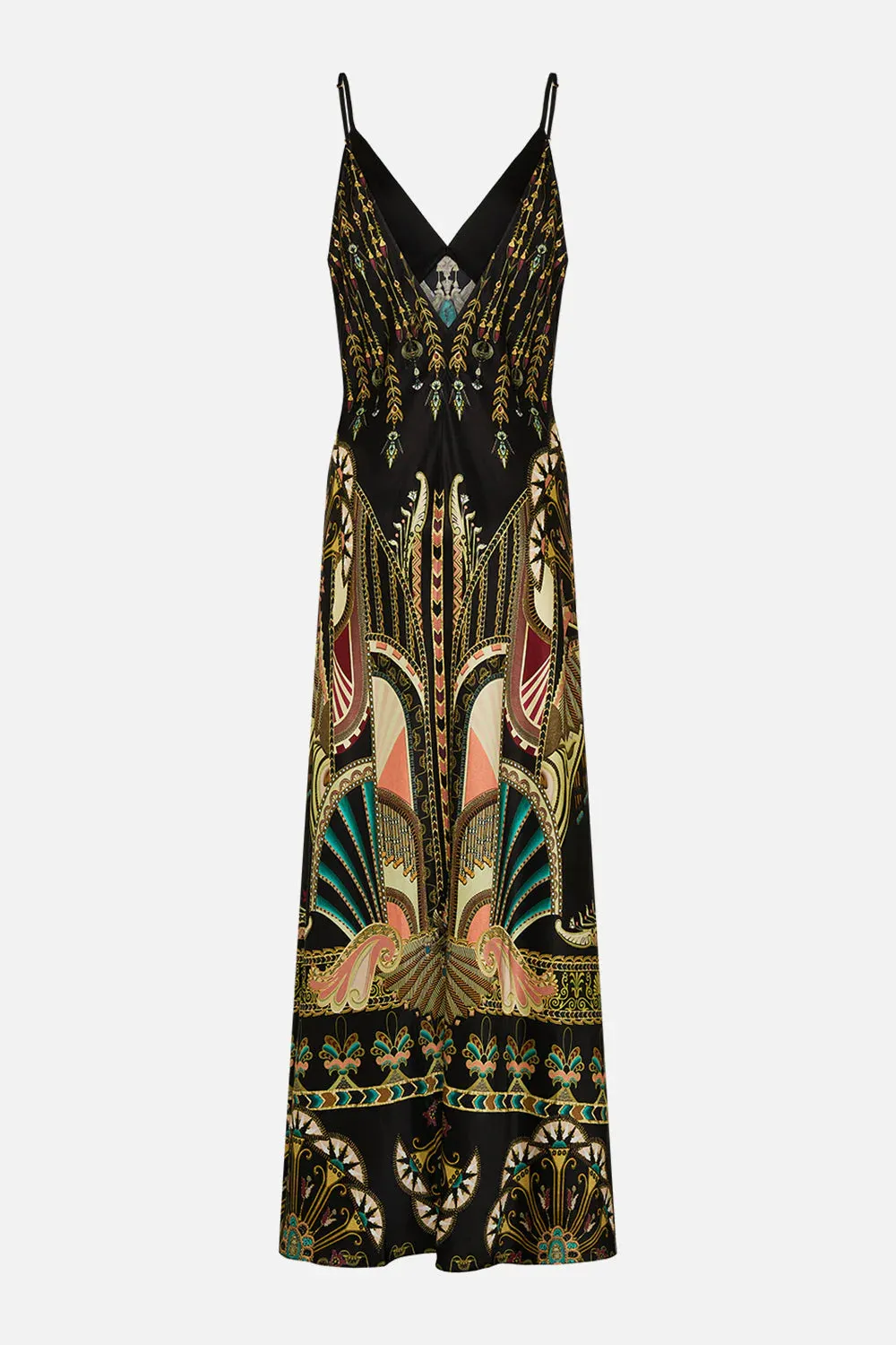 V Neck Full Length Bias Slip Dress - They Called Her Nefertari