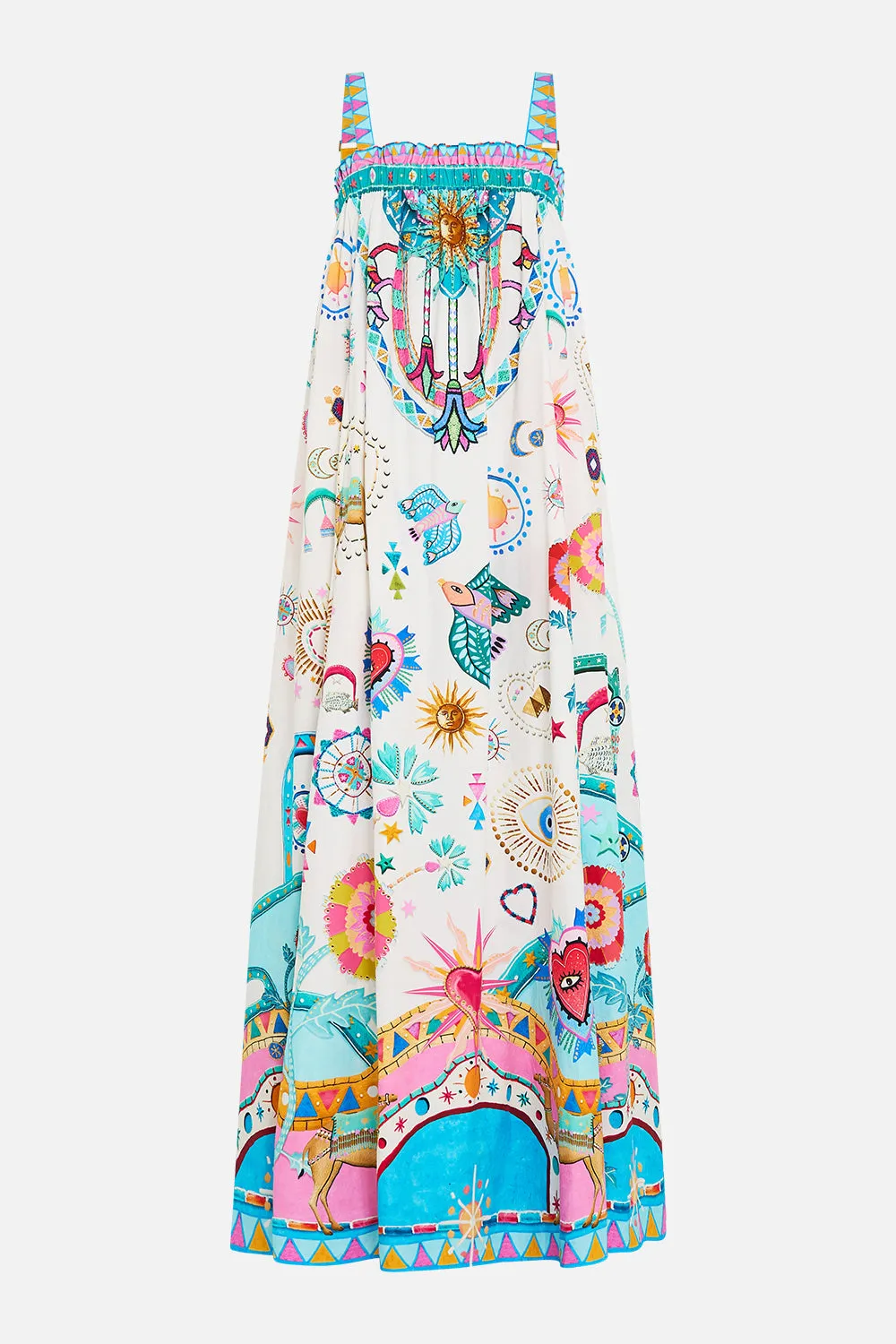 WIDE STRAP SUNDRESS LIVING IN COLOUR