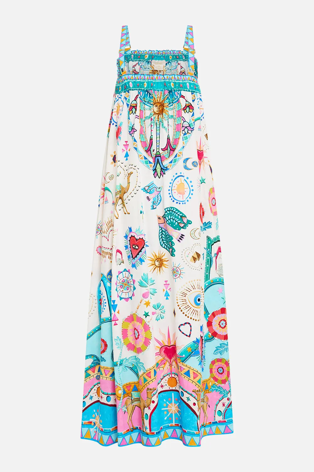 WIDE STRAP SUNDRESS LIVING IN COLOUR