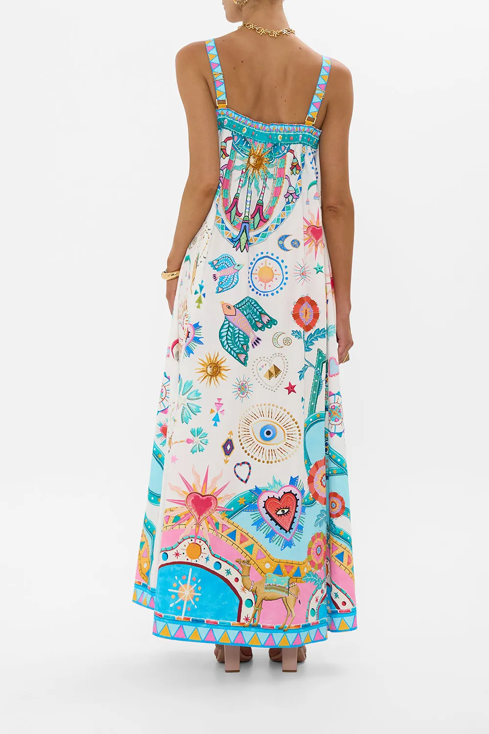 WIDE STRAP SUNDRESS LIVING IN COLOUR