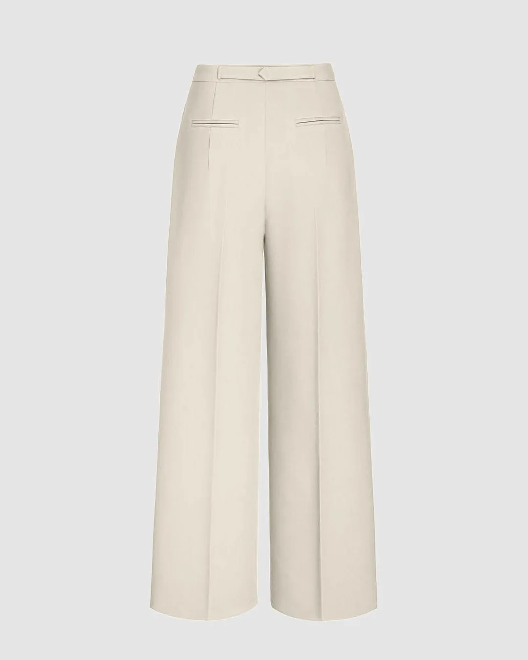 Wrapped Pleated Off White Trouser Without Belt